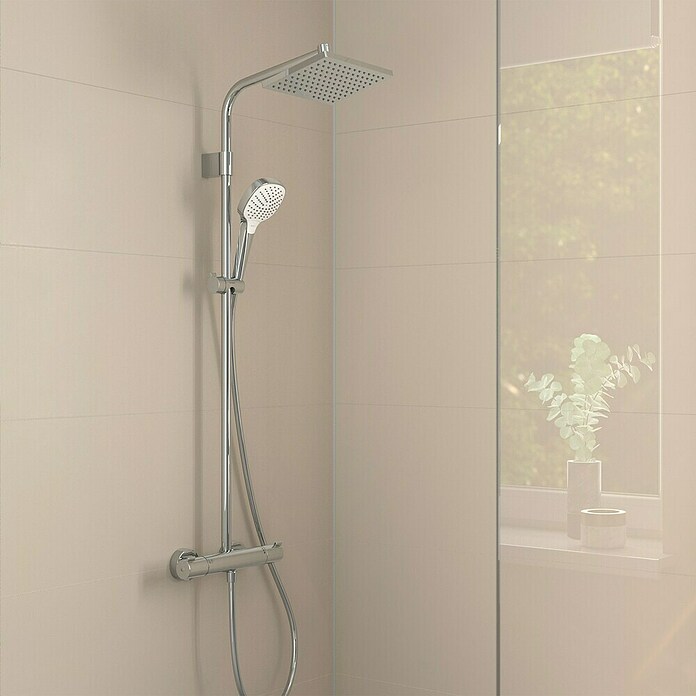 Hansgrohe Duschsystem Moventa E 230 + JBL Box GRATIS (Anzahl Strahlarten: 1 Stk., Chrom) | BAUHAUS