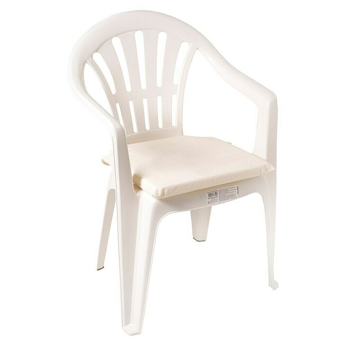 Cojín para asiento (2 ud., Crudo, L x An x Al: 40 x 40 x 3,5 cm, 70% algodón 30% poliéster) | BAUHAUS