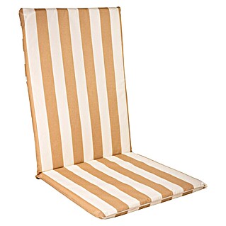 Cojín para asiento de posiciones (Arena/Blanco, L x An x Al: 120 x 50 x 3,5 cm, Composición del material de la funda: 70% algodón 30% poliéster)