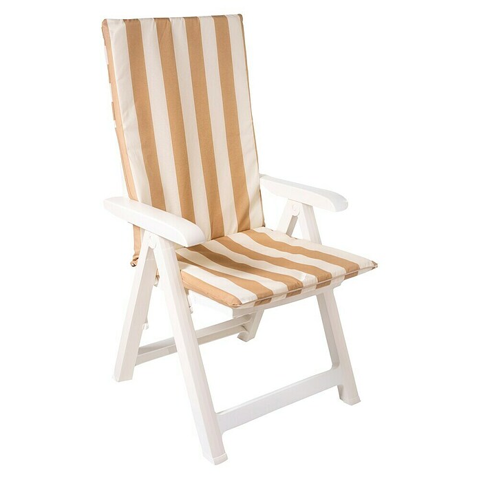 Cojín para asiento de posiciones (Arena/Blanco, L x An x Al: 120 x 50 x 3,5 cm, Composición del material de la funda: 70% algodón 30% poliéster) | BAUHAUS