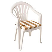 Cojín para asiento (2 ud., Arena/Blanco, L x An x Al: 40 x 40 x 3,5 cm, 70% algodón 30% poliéster) | BAUHAUS