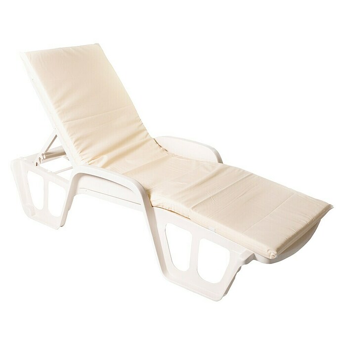 Cojín para tumbona (Crudo, L x An x Al: 190 x 60 x 5,5 cm, 70% algodón 30% poliéster) | BAUHAUS