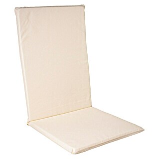 Cojín para asiento de posiciones (Crudo, L x An x Al: 120 x 50 x 3,5 cm, Composición del material de la funda: 70% algodón 30% poliéster)