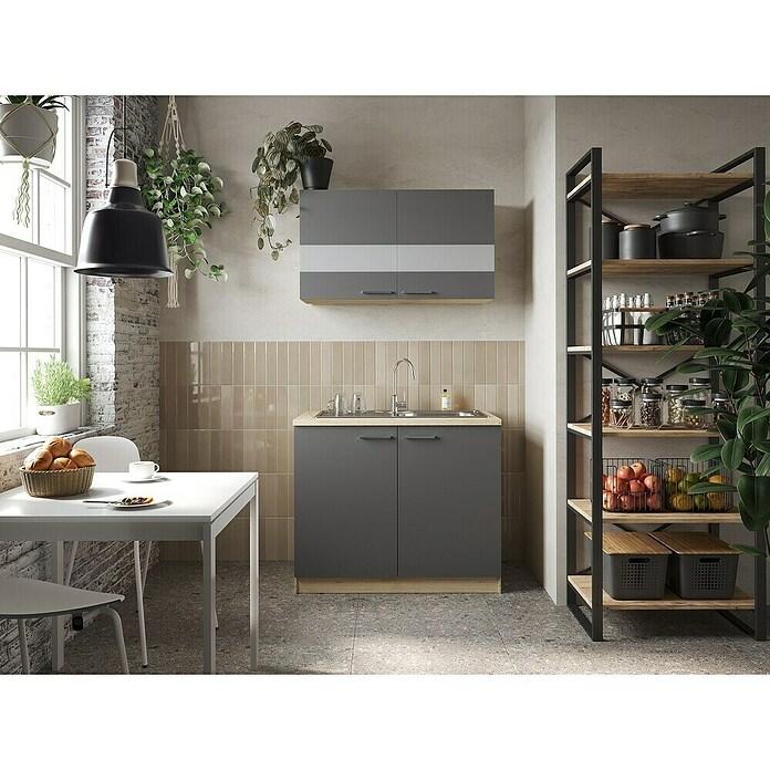 Respekta Merle Komplettspüle Typ 1 (100 x 60 cm, Grau) | BAUHAUS