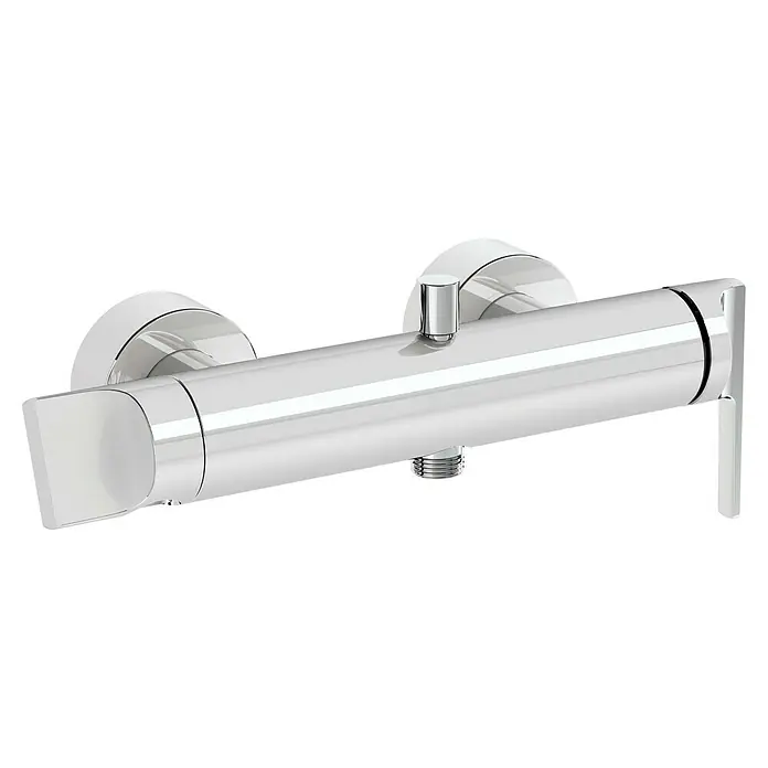 VitrA Suit Badewannenarmatur - Chrom, Glänzend - Polierte Chrom-Wand-Duscharmatur in modernem Design.