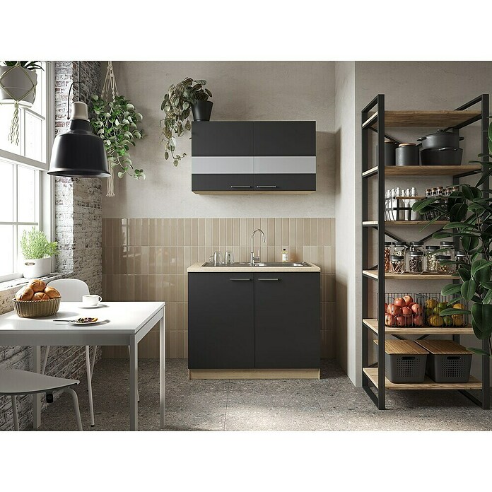 Respekta Merle Komplettspüle Typ 1 (100 x 60 cm, Schwarz) | BAUHAUS