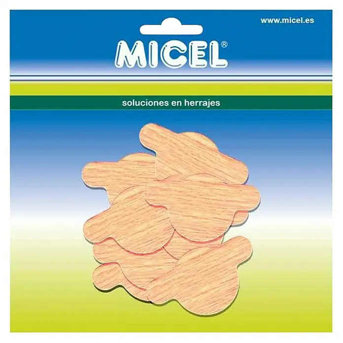Micel Brimic Tapón embellecedor Haya - Diámetro: 35 mm, 8 ud. - Tapas de cabeza de tornillo de madera MICEL, ideales para ocultar los agujeros de los tornillos y mejorar el aspecto de muebles y construcciones de madera.