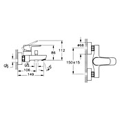 VitrA Flow Soft Badewannenarmatur (Chrom, Glänzend) | BAUHAUS