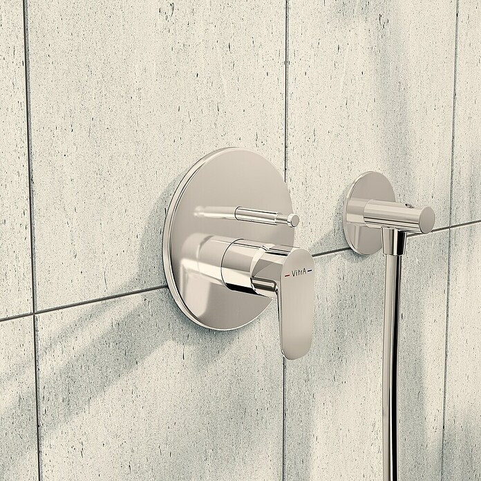 VitrA Flow Soft UP-Badewannenarmatur (Chrom, Glänzend, Ausladung Armatur: 87 mm) | BAUHAUS