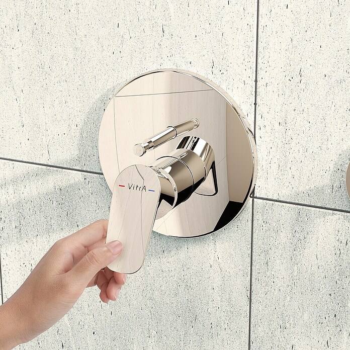 VitrA Flow Soft UP-Badewannenarmatur (Chrom, Glänzend, Ausladung Armatur: 87 mm) | BAUHAUS