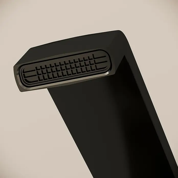 VitrA Suit Waschtischarmatur - Schwarz, Glänzend, Ohne Zugstange, Höhe: 25,7 cm - Schwarzer DVI-D Dual-Link Stecker mit einem Stiftgitter.