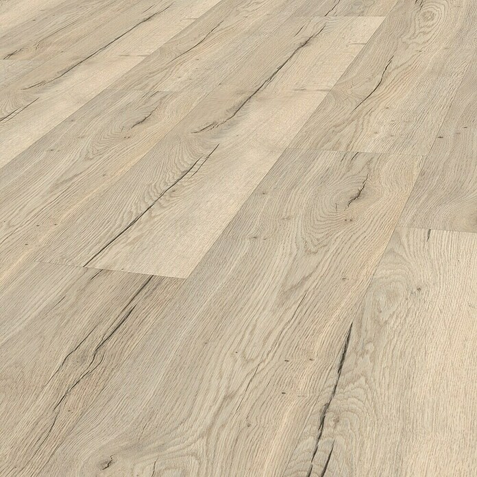 Egger Laminatmuster Aquadura (297 x 193 x 7,5 mm, Landhausdiele, Halifax Eiche weiß) | BAUHAUS