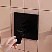 VitrA Flow Square UP-Badewannenarmatur (Ausladung Armatur: 90 mm, Schwarz, Matt) | BAUHAUS