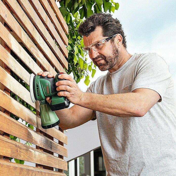 Bosch Power for All 18V Lijadora excéntrica de batería EasyOrbit 18V-10 (18 V, Sin batería, Diámetro disco de lija: 125 mm) | BAUHAUS