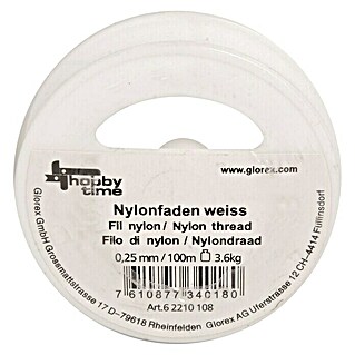 Hobby Time Nylonfaden (Ø x L: 0,25 mm x 100 m, Weiß)