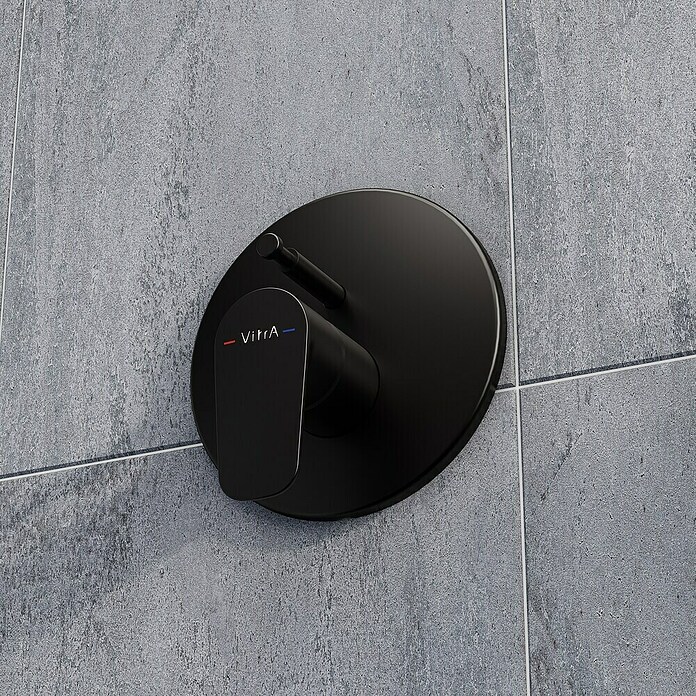VitrA Flow Soft UP-Badewannenarmatur (Schwarz, Matt, Ausladung Armatur: 87 mm) | BAUHAUS