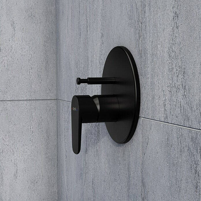 VitrA Flow Soft UP-Badewannenarmatur (Schwarz, Matt, Ausladung Armatur: 87 mm) | BAUHAUS