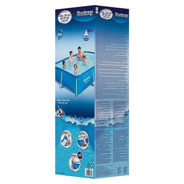 Bestway Zwembad Steel Pro (259 x 170 x 61 cm) | BAUHAUS