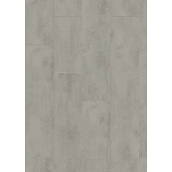 Egger Laminat Aquadura+ - Chromix silber, 1.292 x 327 x 7,5 mm - Graue Bodenfliesen mit Betonoptik. Diese Fliesen bieten eine moderne und industrielle Ästhetik für jeden Raum und sind langlebig.