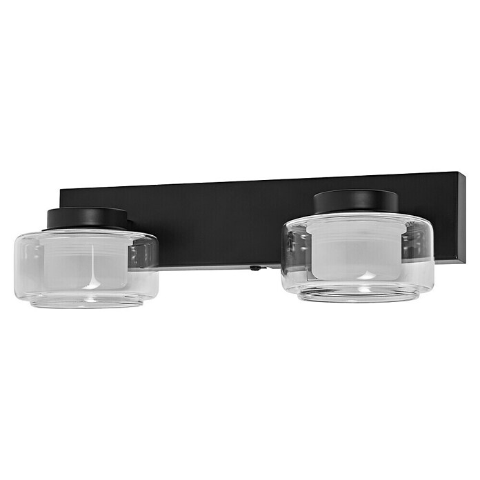 Ledvance Orbis Aplique de pared LED (11 W, L x An x Al: 30 x 13 x 9 cm, Negro, Blanco cálido, 2 ud.) | BAUHAUS