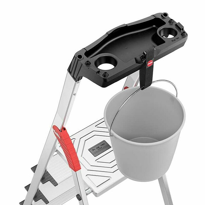 Hailo Stehleiter L80 Comfortline (Arbeitshöhe: 3,07 m, Belastbarkeit: 150 kg, Aluminium) | BAUHAUS