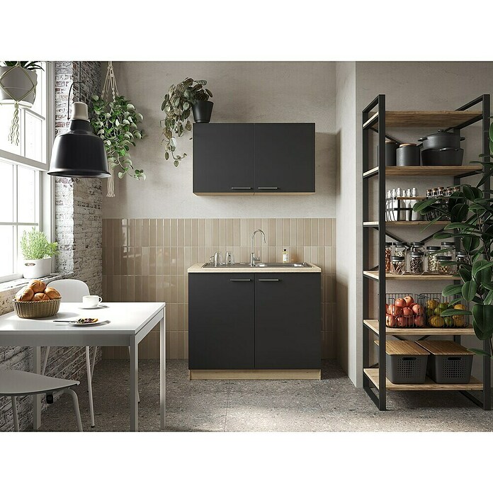 Respekta Merle Komplettspüle Typ 2 (100 x 60 cm, Schwarz) | BAUHAUS