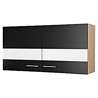 Respekta Merle Hängeschrank (B x T x H: 110 x 34,6 x 56,1 cm, Schwarz)