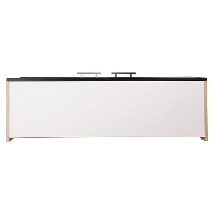Respekta Merle Küchen-Hängeschrank - B x T x H: 110 x 34,6 x 56,1 cm, Schwarz - Ein Whiteboard mit einer hellen Schreibfläche, ideal für Präsentationen und Brainstorming in Büros oder Schulen.