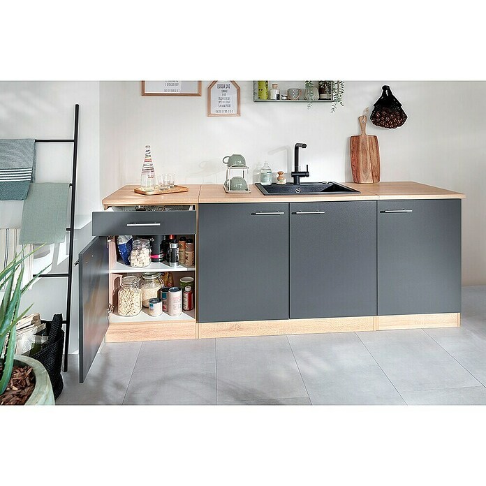 Respekta Merle Unterschrank (B x T x H: 50 x 60 x 84,8 cm, Grau) | BAUHAUS