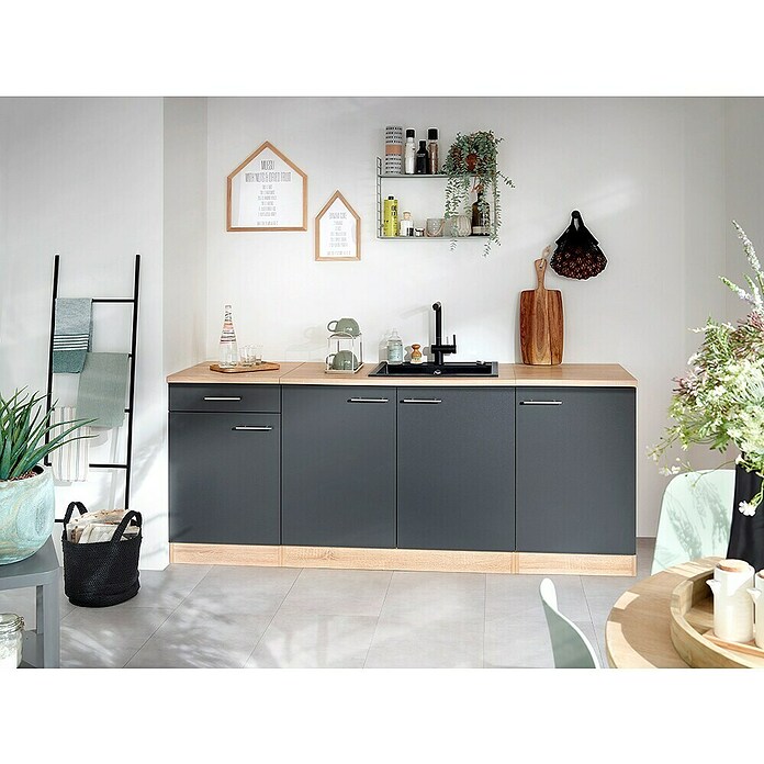 Respekta Merle Spülenunterschrank (B x T x H: 50 x 60 x 84,8 cm, Grau) | BAUHAUS