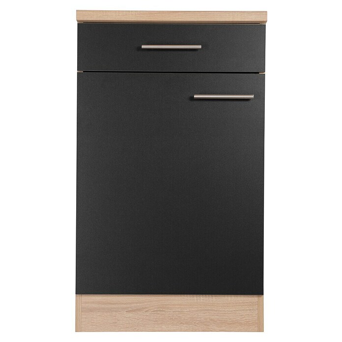 Respekta Merle Unterschrank (B x T x H: 50 x 60 x 84,8 cm, Schwarz) | BAUHAUS