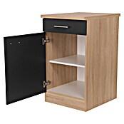 Respekta Merle Unterschrank (B x T x H: 50 x 60 x 84,8 cm, Schwarz) | BAUHAUS