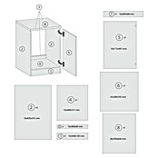Respekta Merle Spülenunterschrank (B x T x H: 50 x 60 x 84,8 cm, Grau) | BAUHAUS