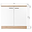 Respekta Merle Spülenunterschrank (B x T x H: 100 x 60 x 84,8 cm, Weiß) | BAUHAUS