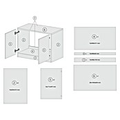 Respekta Merle Spülenunterschrank (B x T x H: 100 x 60 x 84,8 cm, Weiß) | BAUHAUS