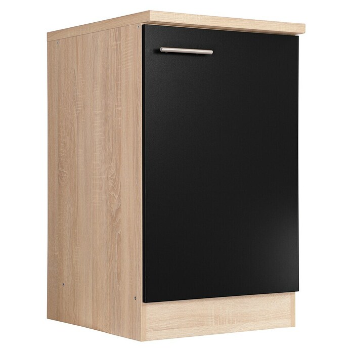 Respekta Merle Spülenunterschrank (B x T x H: 50 x 60 x 84,8 cm, Schwarz) | BAUHAUS