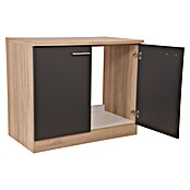 Respekta Merle Spülenunterschrank (B x T x H: 100 x 60 x 84,8 cm, Grau) | BAUHAUS