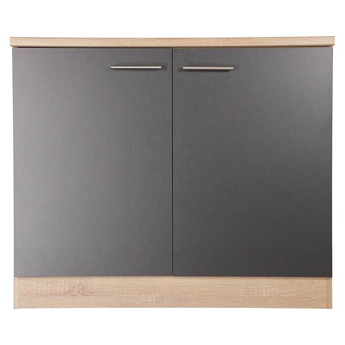 Respekta Merle Spülenunterschrank (B x T x H: 100 x 60 x 84,8 cm, Grau) | BAUHAUS
