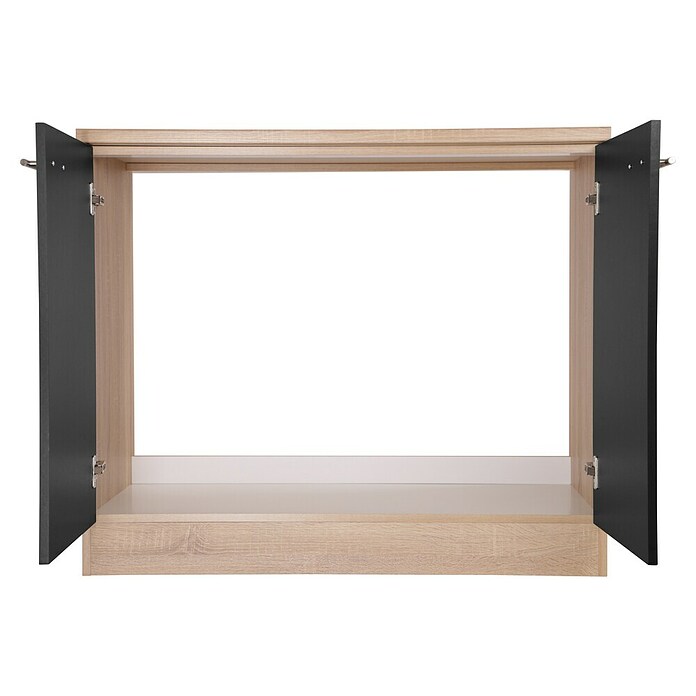 Respekta Merle Spülenunterschrank (B x T x H: 100 x 60 x 84,8 cm, Schwarz) | BAUHAUS