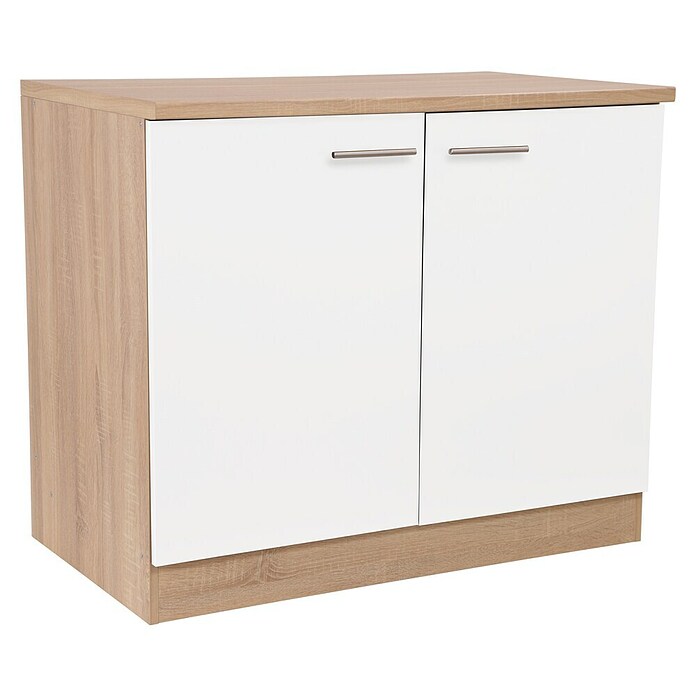 Respekta Merle Spülenunterschrank (B x T x H: 100 x 60 x 84,8 cm, Weiß) | BAUHAUS