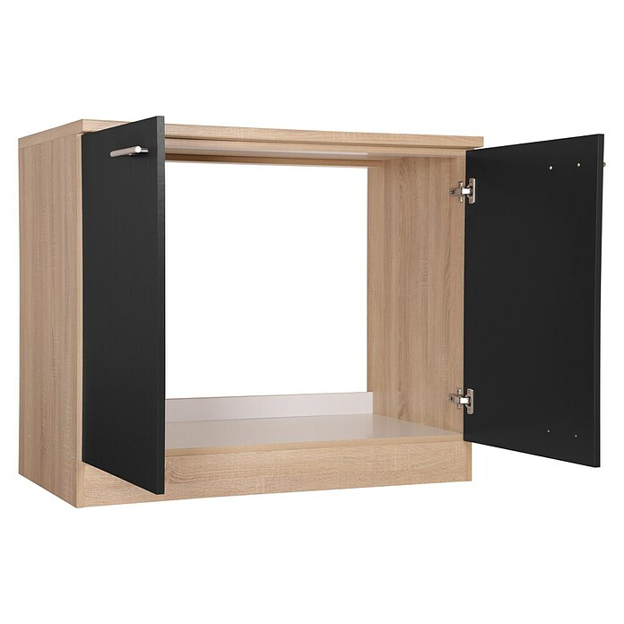Respekta Merle Spülenunterschrank (B x T x H: 100 x 60 x 84,8 cm, Schwarz) | BAUHAUS