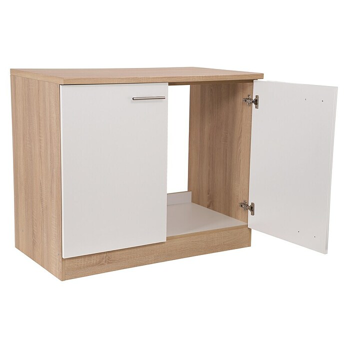 Respekta Merle Spülenunterschrank (B x T x H: 100 x 60 x 84,8 cm, Weiß) | BAUHAUS