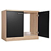 Respekta Merle Spülenunterschrank (B x T x H: 100 x 60 x 84,8 cm, Schwarz) | BAUHAUS
