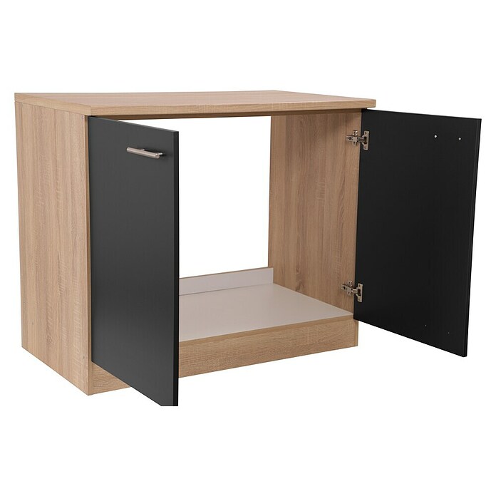 Respekta Merle Spülenunterschrank (B x T x H: 100 x 60 x 84,8 cm, Schwarz) | BAUHAUS