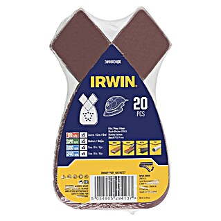 Irwin Schuurstroken met klittenband Set 20x (Passend bij: Black & Decker Mouse, Stanley Fatmax, Bosch PSM Primo)