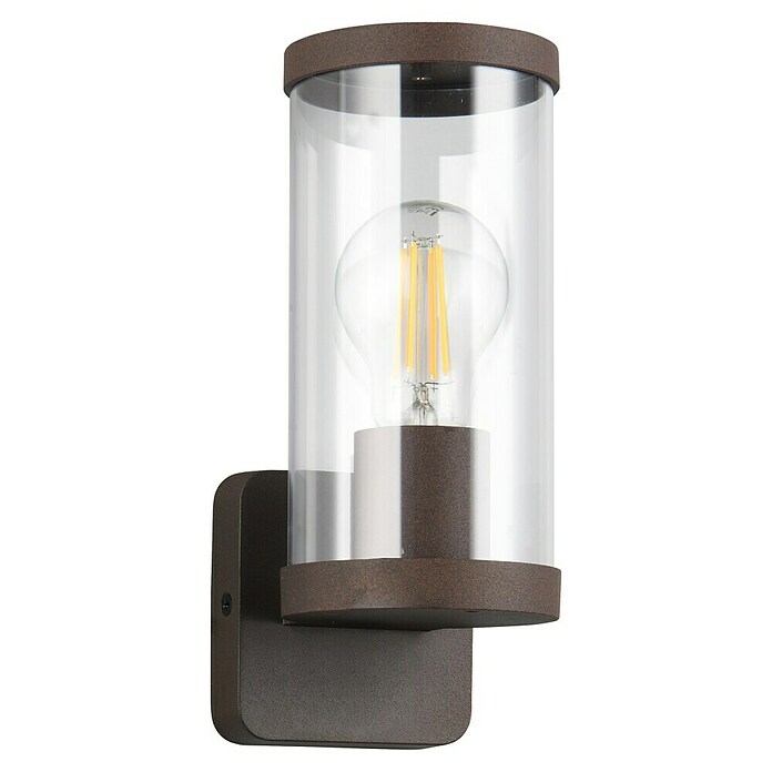 Trio Lighting Aplique exterior Bonito (28 W, 9 x 9 x 23 cm, Marrón, IP44) | BAUHAUS