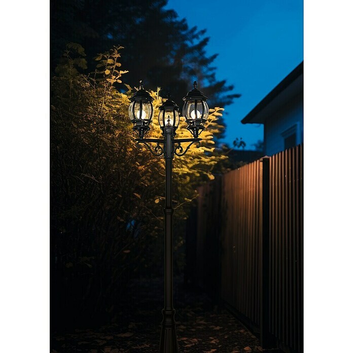 Trio Lighting Farola Elvo (60 W, Color del marco: Negro, Altura: 240 cm) | BAUHAUS