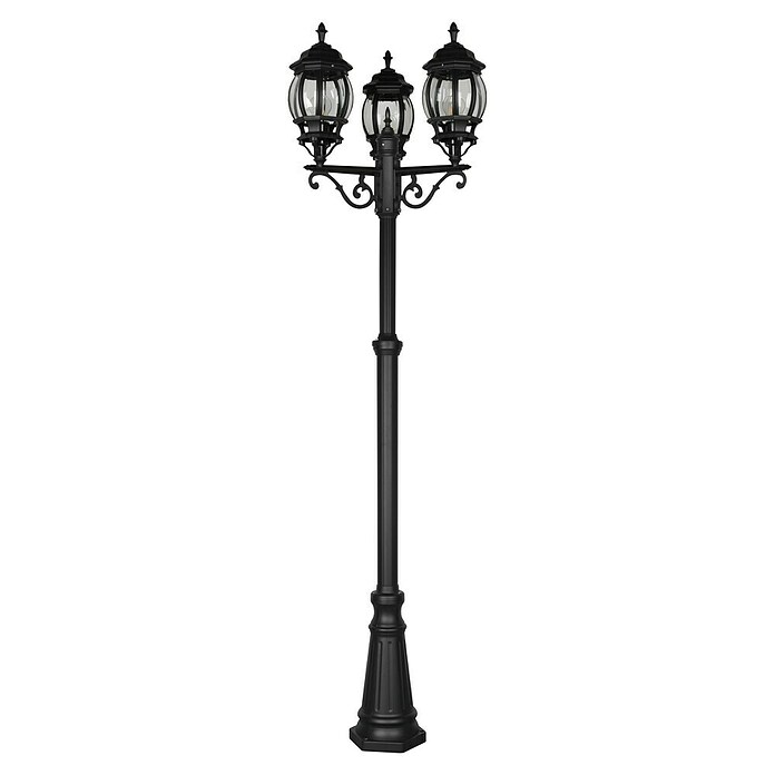 Trio Lighting Farola Elvo (60 W, Color del marco: Negro, Altura: 240 cm) | BAUHAUS