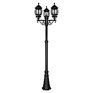 Trio Lighting Farola Elvo (60 W, Color del marco: Negro, Altura: 240 cm)