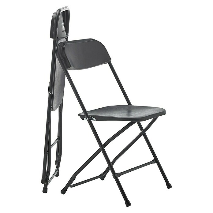 Silla de jardín Every (L x An x Al: 45 x 46 x 80 cm, Negro, HDPE/Acero) | BAUHAUS